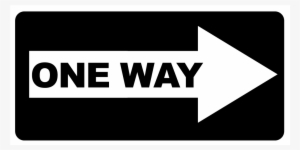 One Way Right Sign - One Way Sign #3409870