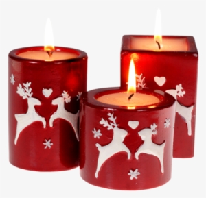Christmas Candles - Red And White Christmas Candles #3411686