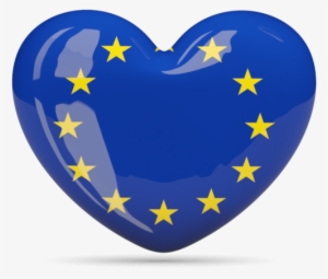Illustration Of Flag Of European Union - European Union Flag Heart #3412179