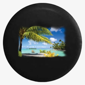 Tropical Island Beach Life Palm Trees Jeep Camper Spare #3412621
