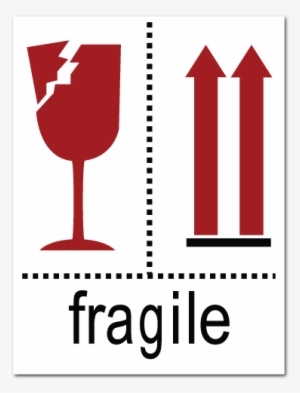 Fragile Broken Glass And Arrow Stickers - Fragile #3412629