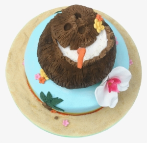 Tropical Island Birthday Cake Birmingham - Coconut Shaped Birthday Cake #3412866
