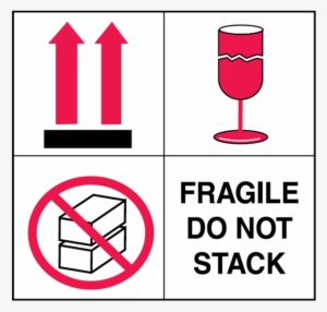 Brady Shipping Label Fragile Do Not Stack 500 Per Roll - Fragile Do Not Stack #3412968