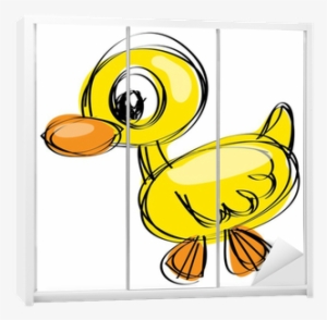 Sketched Duck Shower Curtain #3413300