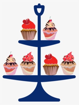 Cupcake Muffin Bakery Frosting & Icing - Cupcake Stand Clipart Free #3414049