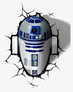 Star Wars 3d Wall Nightlight - R2d2, White #3414219