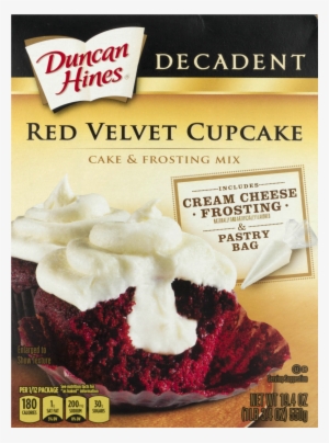 Duncan Hines Cake & Frosting Mix Red Velvet Cupcake, - Duncan Hines Decadent Red Velvet Cupcake Cake #3414451
