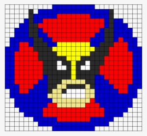 Wolverine Comic Logo Perler Perler Bead Pattern / Bead - Wolverine Logo Perler Beads #3414720