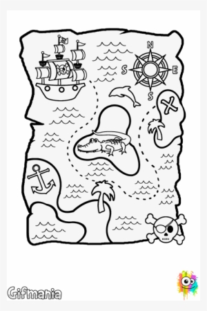Pirate Map - Mapa De Pirata Para Colorir #3415327