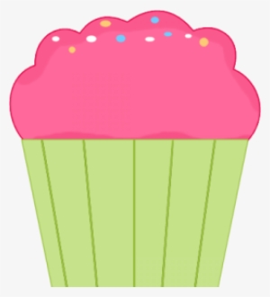 Cropped Pink Cupcake - Pink Cupcake Clip Art #3416535