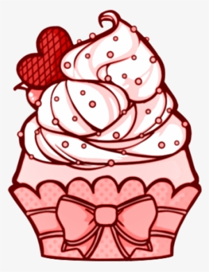 Bow, Cupcake, And Food Image - Cupcakes Desenho #3416609