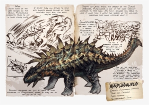 Black And White Download Ankylosaurus Drawing Ark Dino - Ark Survival Evolved Dinozaury #3417719