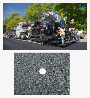 The Top Photo Shows An Asphalt Paver And Other Paving - Paver #3417841