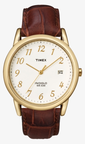 Easy Reader 35mm Leather Strap Watch Gold-tone/brown/natural - Daniel Wellington Watch Brown #3418738
