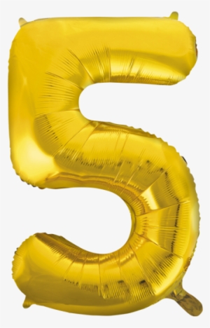 Foilballoon No - - Big Gold Number Five Balloon #3419071