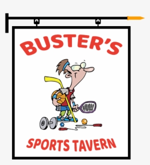 Buster's Sports Tavern Logo - Athlete Clip Art #3419233