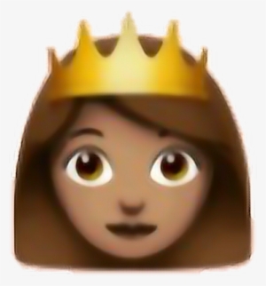 Princess/queen Emoji Emojifreetoedit - Emoji De Princesa Morena #3419670