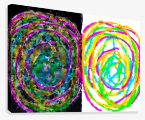 Colorful Circle Pattern Drawing Abstract With Black - Drawing #3421205