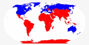 Fair Trade And Racism - World Map Red And Blue #3424411