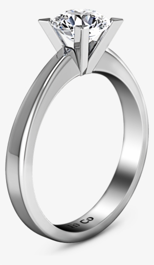 Solitaire Engagement Ring Icon 14k White Gold - Engagement Ring #3425810