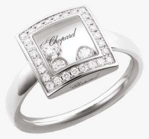 Zoom - Chopard Diamond Square Ring With 3 Floating Diamonds #3425941