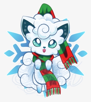 Get Them On Redbubble Here - Alolan Vulpix Christmas #3426029