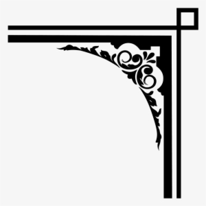 Corner Border Black And White Png #3430563 Corner Border Black And White Png #3430563