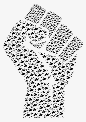 Columbidae Black Power Raised Fist Doves As Symbols - Hurt Black And Wight #3430990