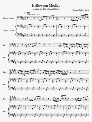 Halloween Medley Sheet Music Composed By Orange Quilava - Music #3431117