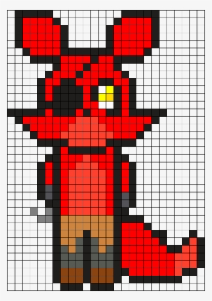 Foxy Fnaf Perler Bead Pattern / Bead Sprite - Fnaf Perler Bead Patterns Foxy #3431203