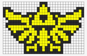 Small Hyrule Crest Perler Bead Pattern / Bead Sprite - Pixel Art Legend Of Zelda #3431421