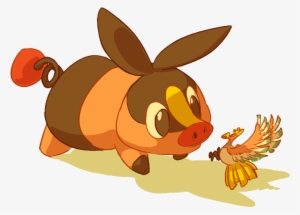 I Have A Tepig Plushie And The Tiny Ho-oh Figure From - Cartoon #3431656