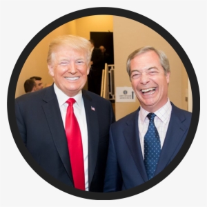 In The Hours After His Shock Election Win, President - Trump Farage #3432743