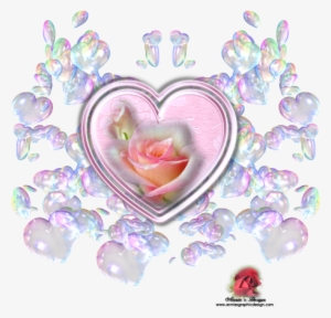 Pretty Heart With Pink Rose Graphic In Format By Annie #3433252