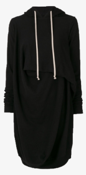 Asymmetric Oversized Hoodie - Dress #3434977