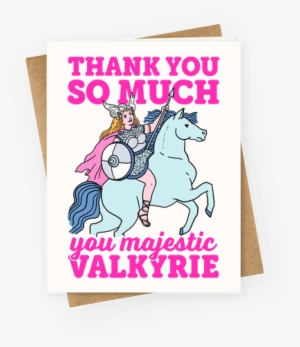 Thank You So Much You Majestic Valkryie Greeting Card - Lawanda Page #3435590