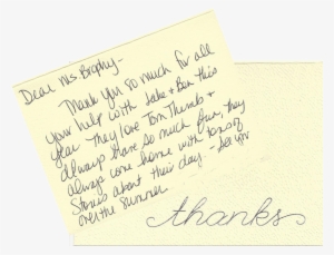 Thank You Card Dear Ms - Handwriting - Free Transparent PNG Download ...