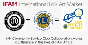 Seeing The Spirit Of Collaboration - Lions International Square Sticker 3" X 3" #3437782