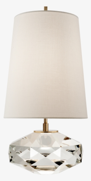 Castle Peak Glass Lamp In Crystal With Cream Linen - Kate Spade Castle Peak Glass Lamp (lighting), Crystal #3439343
