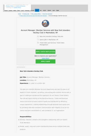 New York Islanders Hockey Club - Web Page #3440247