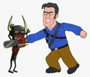 Ash Williams Have A Chainsaw Malfunction - Ash Williams Family Guy #3442999