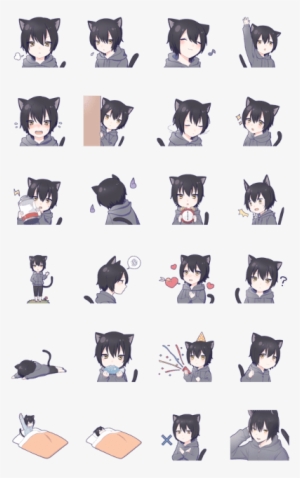 Black Cat Boy Sticker - Fox #3443200