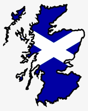 Scotland Flag - Small Map Of Scotland #3444764