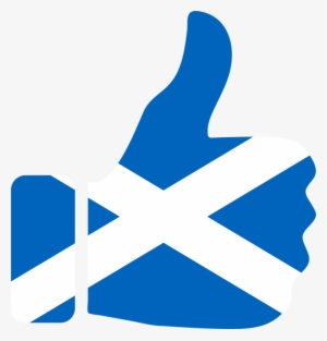 Flag Of Scotland Thumb Signal Union Jack - Scottish Thumbs Up #3444851