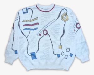 Vintage Pattern Knit Sweater Large - Sweater #3446754