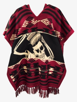 Og Burgundy Knit Poncho - Suavecito #3450316
