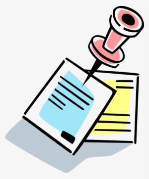 Vector Illustration Of Message Bulletin Board Or Noticeboard - Bulletin Board #3451334