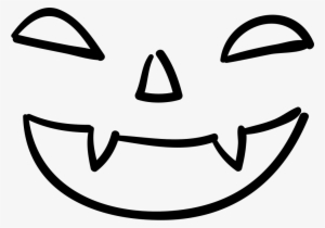 Bad Halloween Face Of Mouth Nose And Eyes Outlines - Ojos Y Bocas De Halloween #3454430