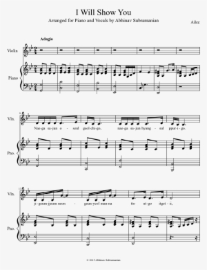 I Will Show You Sheet Music Composed By Ailee 1 Of - Music #3455646