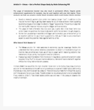 Article 9 Vimax Get A Perfect Shape Body By Male Enhancing - Document #3456025